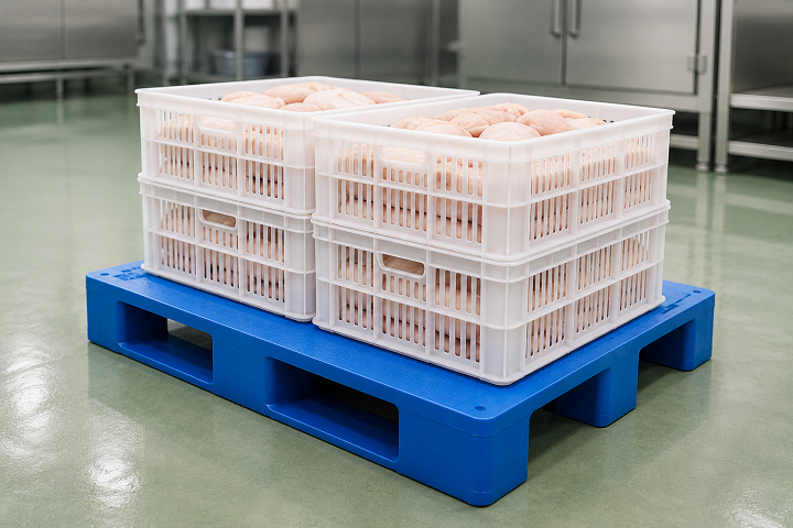 Pallet nhựa mặt kín cho thực phẩm cần tiêu chuẩn gì