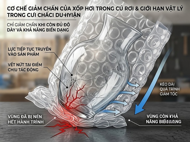 Nguyên nhân hàng vẫn hư hỏng sau khi bọc xốp hơi