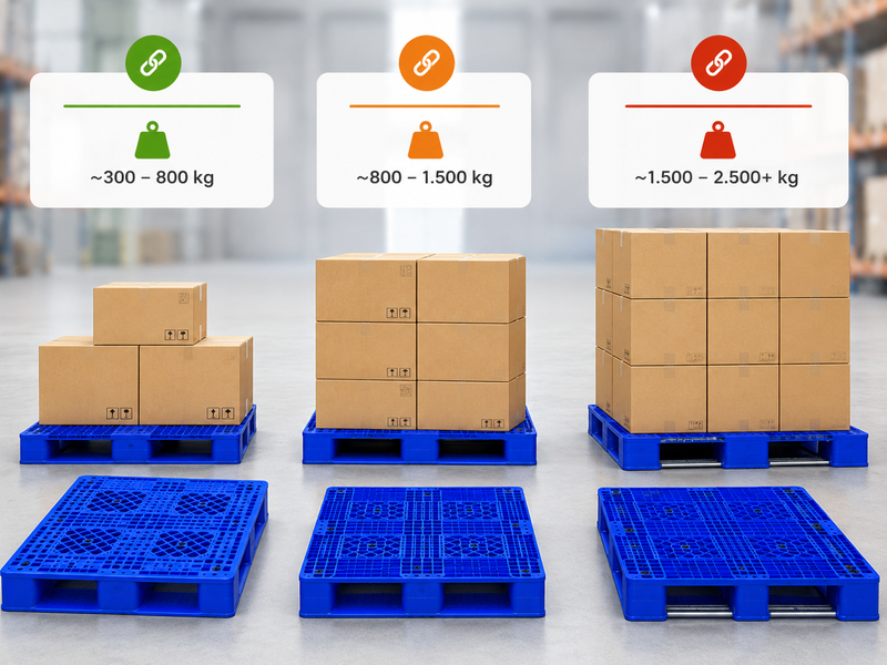 Phân loại pallet nhựa theo mức tải trọng và mục đích sử dụng