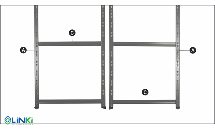 Lắp ráp kệ sắt V lỗ