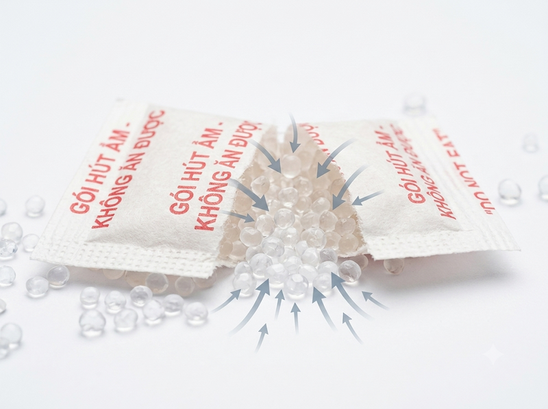 Gói hút ẩm là gì? Tác dụng của gói hút ẩm Silica Gel