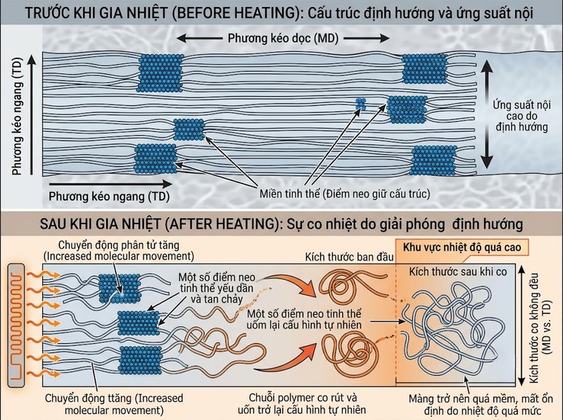 Màng co nhiệt PE co ở nhiệt độ nào và hoạt động ra sao?