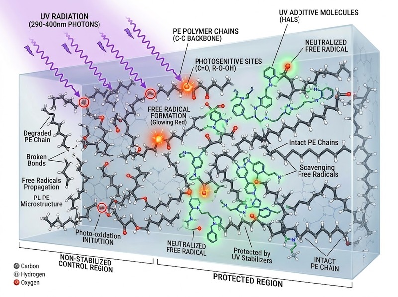 Cơ chế chống UV của màng PE nhà kính