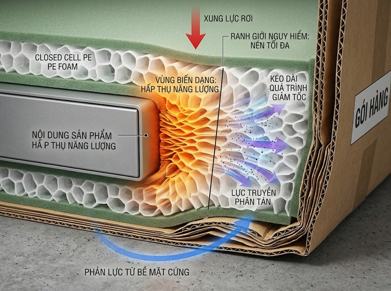 Ảnh hưởng của mật độ PE Foam đến khả năng bảo vệ sản phẩm