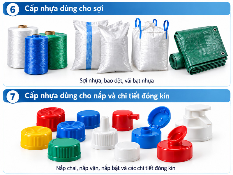 Nhựa LLDPE cấp dùng cho sợi và đóng nắp