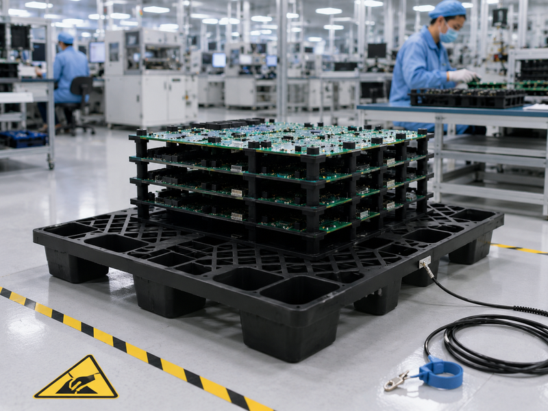 Vai trò pallet chống tĩnh điện trong ngành điện tử và bán dẫn