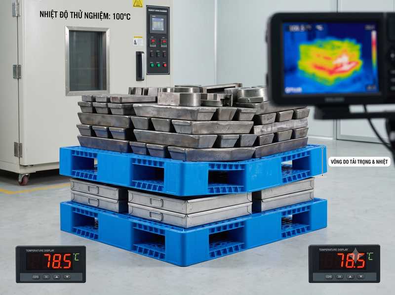 Ảnh hưởng của nhiệt độ đến độ ổn định của pallet nhựa