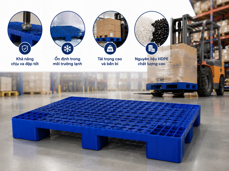 Nguyên nhân pallet nhựa HDPE có giá cao hơn pallet PP