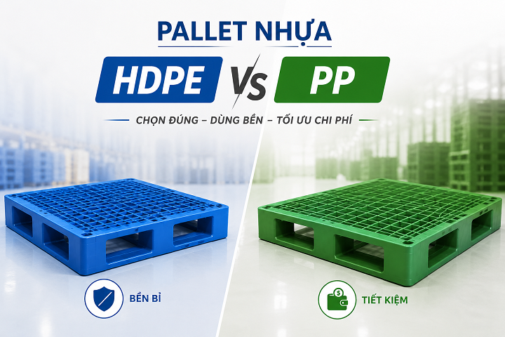 Pallet nhựa HDPE hay PP phù hợp với nhu cầu sử dụng