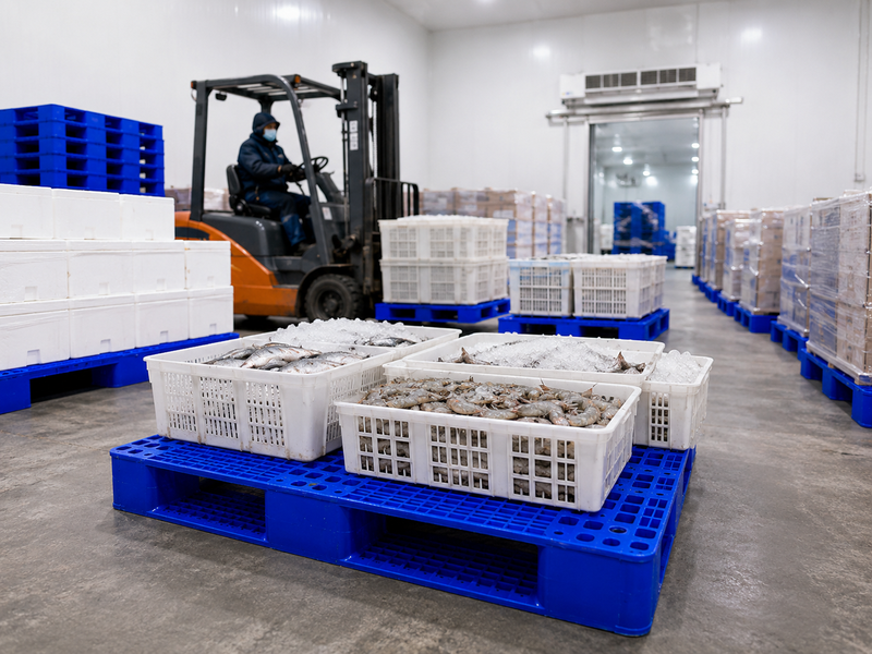 Cách sử dụng pallet nhựa trong ngành thủy sản và chế biến lạnh