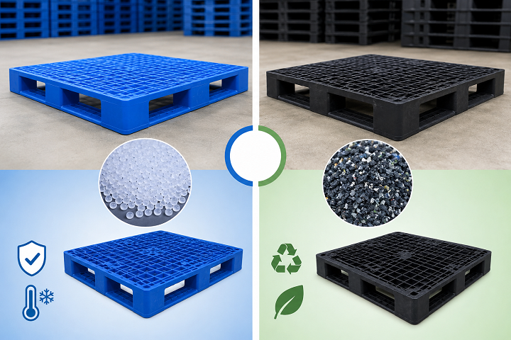 Pallet nhựa nguyên sinh và tái sinh khác nhau thế nào