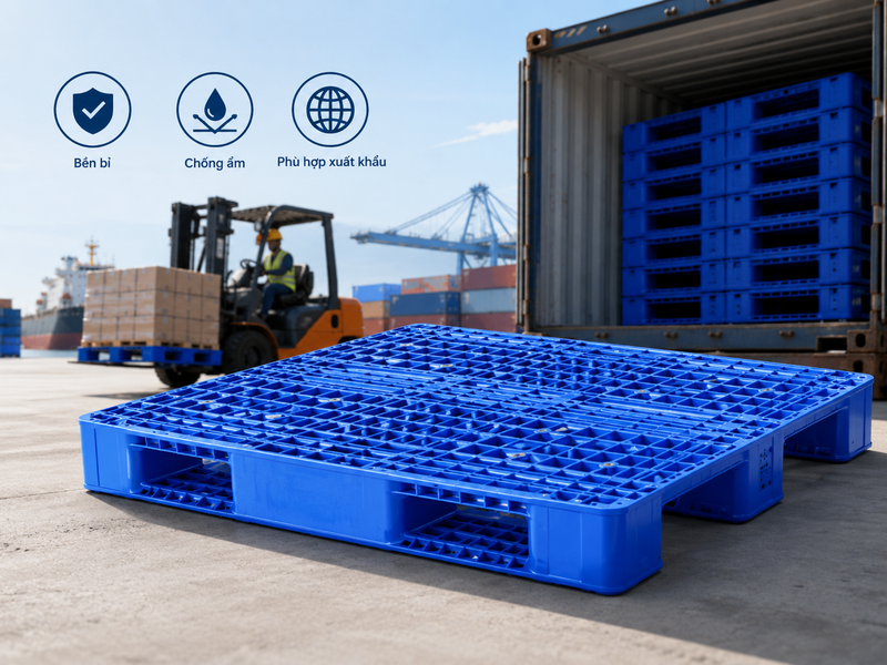 Những lợi thế của pallet nhựa trong vận chuyển và xuất khẩu