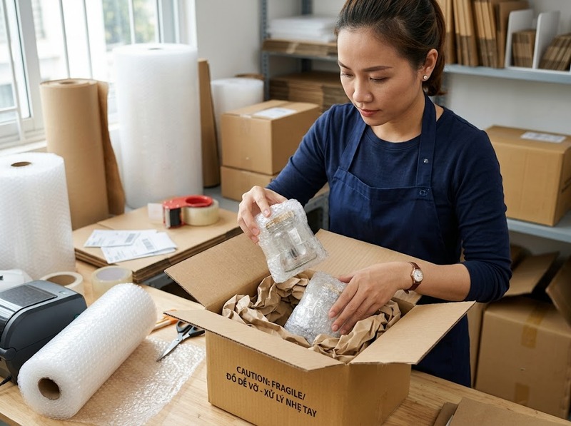 Cách xác định số lớp xốp hơi cho hàng dễ vỡ