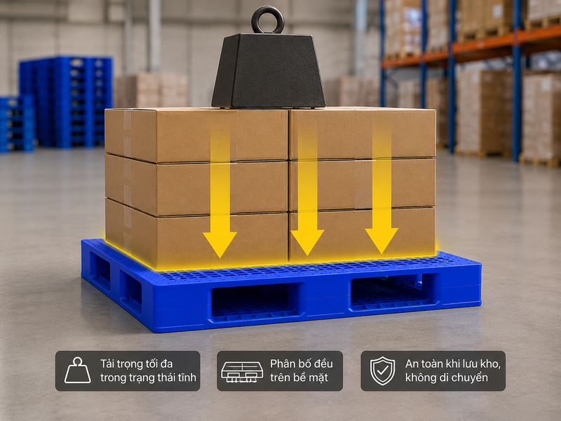 Tải trọng tĩnh pallet nhựa và cách đánh giá khả năng chịu lực