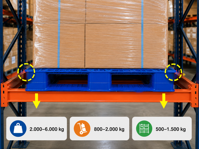 Tiêu chuẩn pallet nhựa phù hợp hệ thống kệ kho hàng