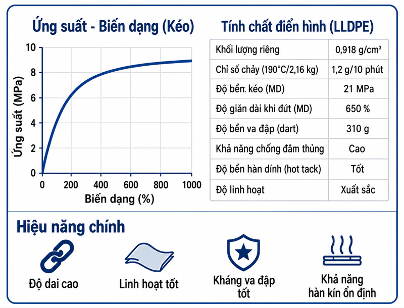 Tính chất điển hình của LLDPE