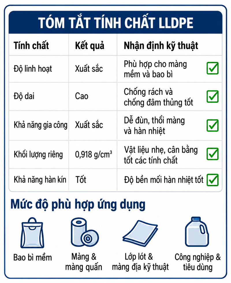 Đặc tính của nhựa LLDPE