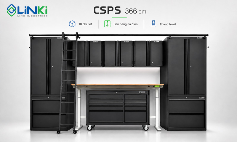Bộ tủ đựng đồ nghề CSPS chính hãng, BH 4 năm