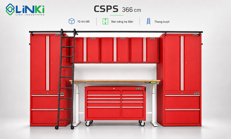 Bộ tủ đựng đồ nghề CSPS chính hãng, BH 4 năm