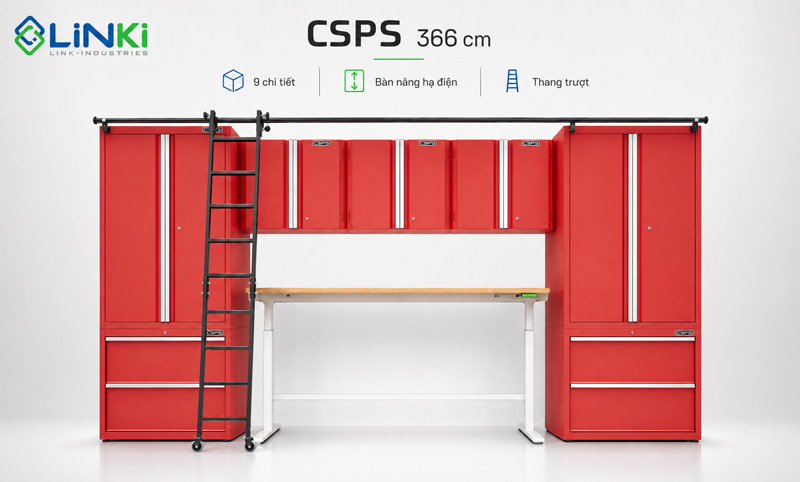 Bộ tủ đựng đồ nghề CSPS chính hãng, BH 4 năm