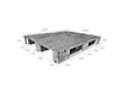 Pallet nhựa mặt kín PS-1210S4-3N