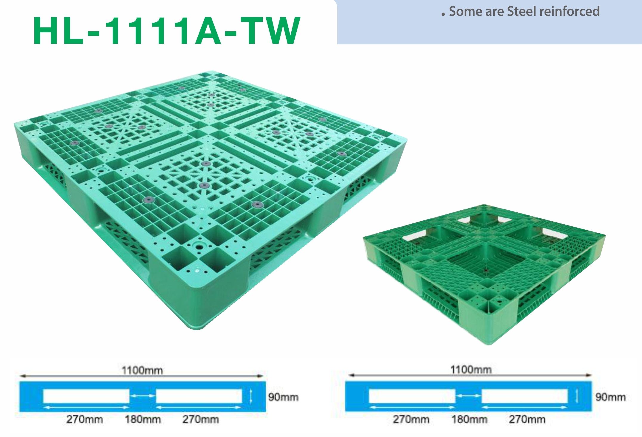 Pallet nhựa tải trọng nặng HL-1111A-TW