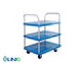 Xe đẩy hàng 4 bánh, 150kg, 3 tầng