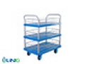 Xe đẩy hàng 4 bánh, 150kg, 3 tầng