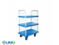 Xe đẩy hàng 4 bánh, 250kg, 3 tầng