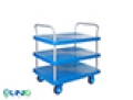 Xe đẩy hàng 4 bánh, 300kg, 3 tầng