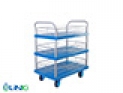 Xe đẩy hàng 4 bánh, 150kg, 3 tầng