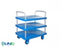 Xe đẩy hàng 4 bánh, 300kg, 3 tầng