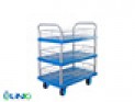 Xe đẩy hàng 4 bánh, 150kg, 3 tầng
