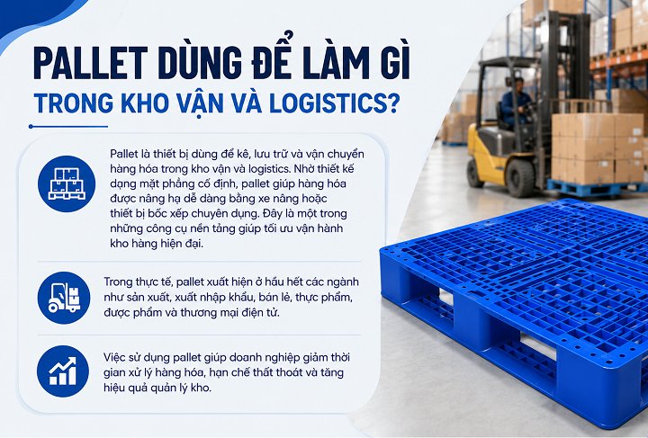 Pallet dùng để làm gì? Vai trò của pallet trong logistics
