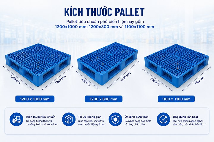 Kích thước pallet tiêu chuẩn là bao nhiêu