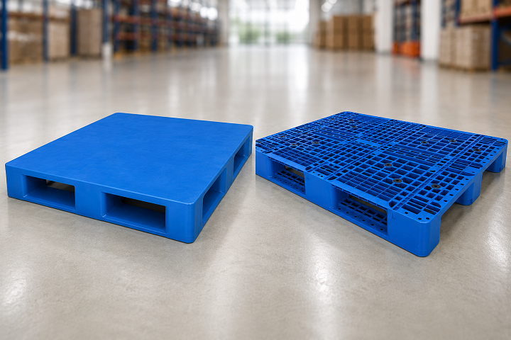 Pallet nhựa mặt kín hay mặt hở tốt hơn