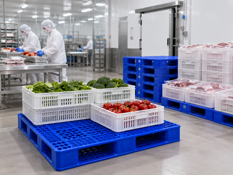 Vì sao ngành thực phẩm sử dụng pallet nhựa
