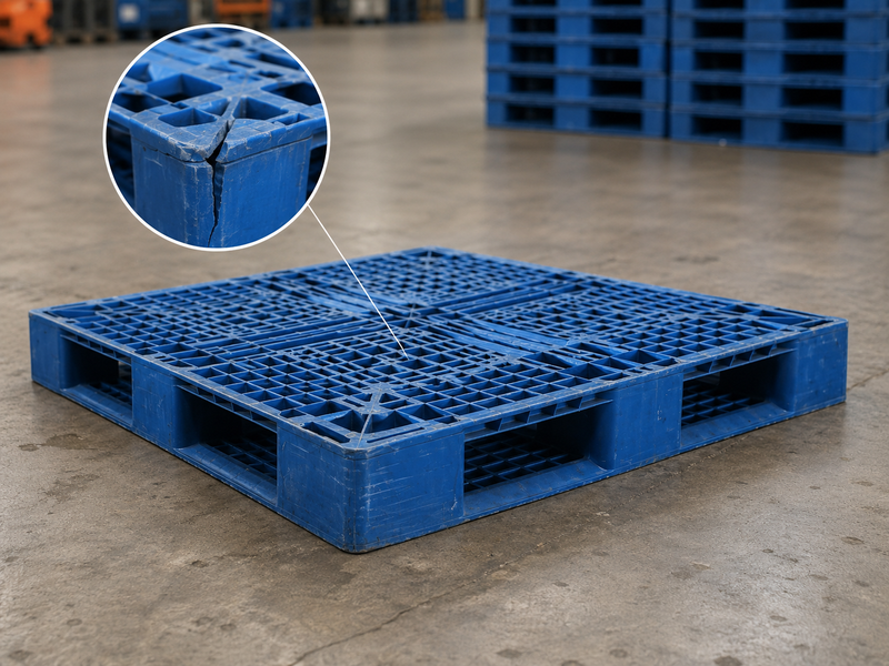 Nguyên nhân pallet nhựa bị nứt vỡ