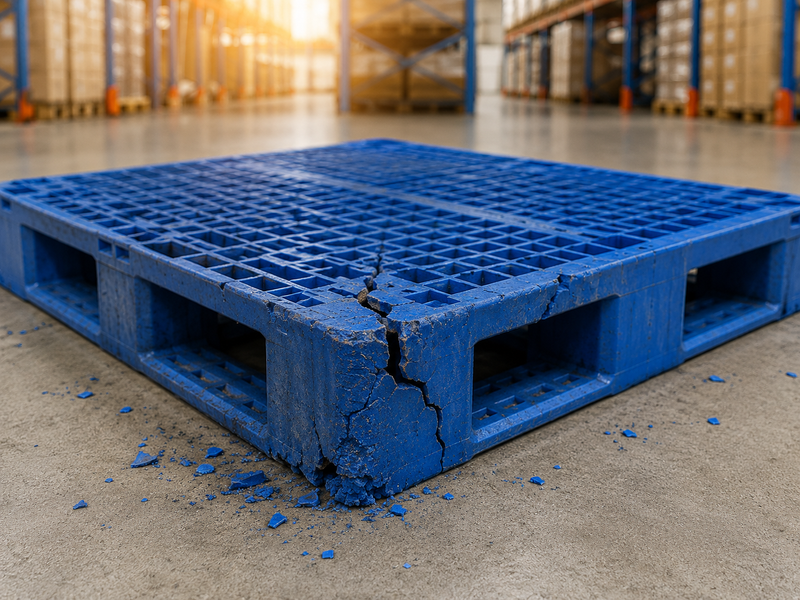 Vì sao pallet nhựa bị giòn sau thời gian dài