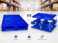 Pallet nhựa liền khối và pallet nhựa hàn ghép khác nhau như thế nào