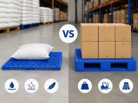 Pallet nhựa lót sàn và pallet kê hàng khác nhau thế nào