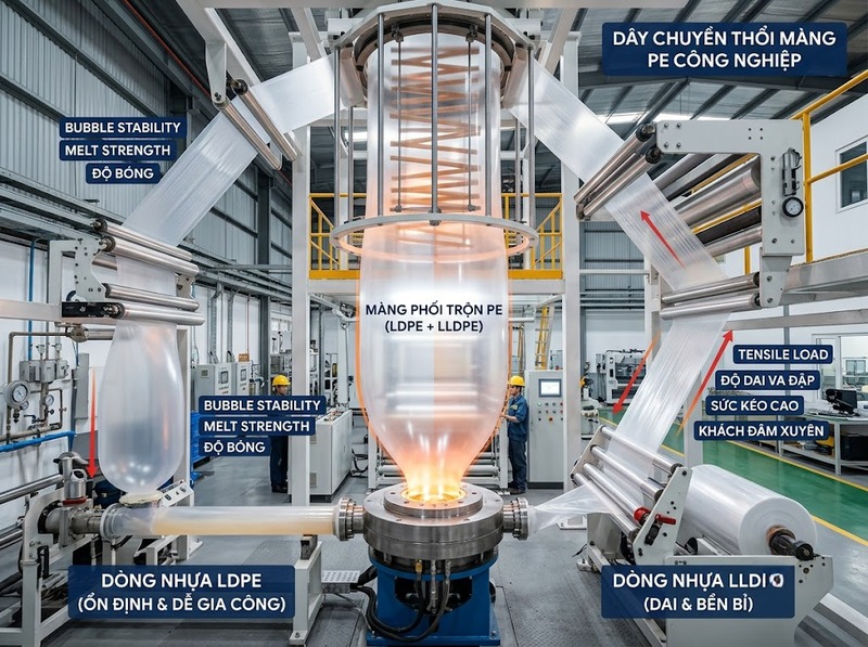 LDPE và LLDPE khác nhau thế nào khi sản xuất màng PE?