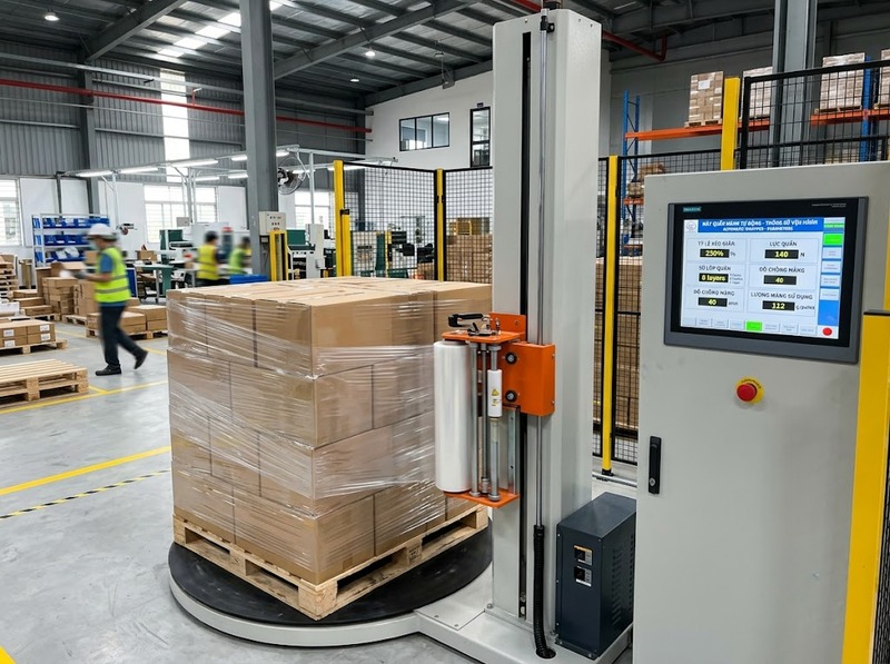 Cách giảm lượng màng PE khi quấn pallet