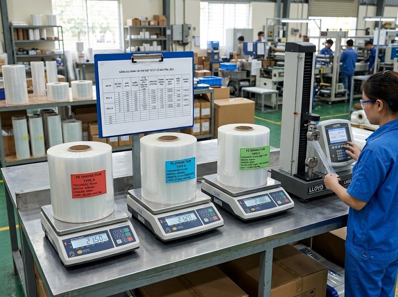 Giá màng co PE phụ thuộc vào yếu tố nào?