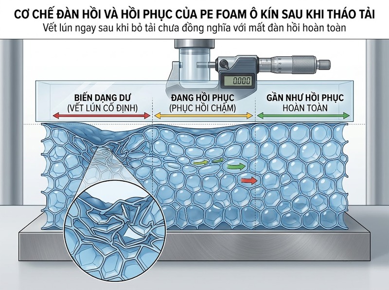 Vì sao PE Foam bị lún và mất đàn hồi?