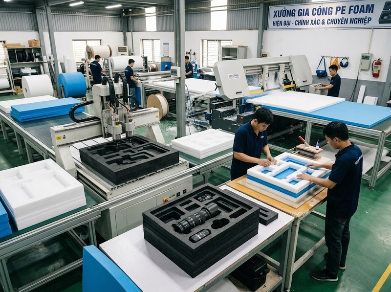Gia công mút PE Foam theo yêu cầu gồm những hình thức nào?